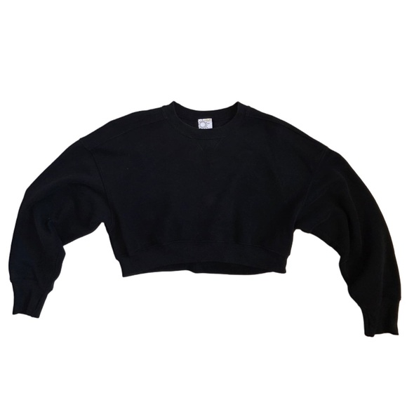 Offline Sweaters - Offline by Aerie Black Cropped Sweatshirt